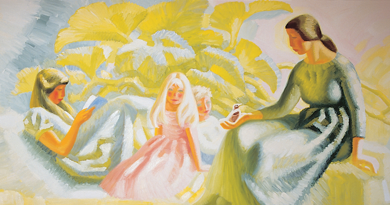 Bryllupssalens vægmaleri af Sikker-Hansen