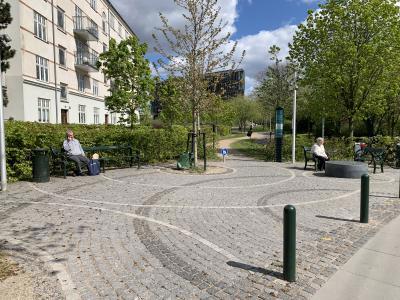 Plads ved Den Grønne Sti på Howitzvej