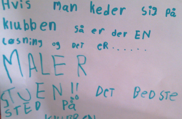 Medlems reklame for malerværkstedet